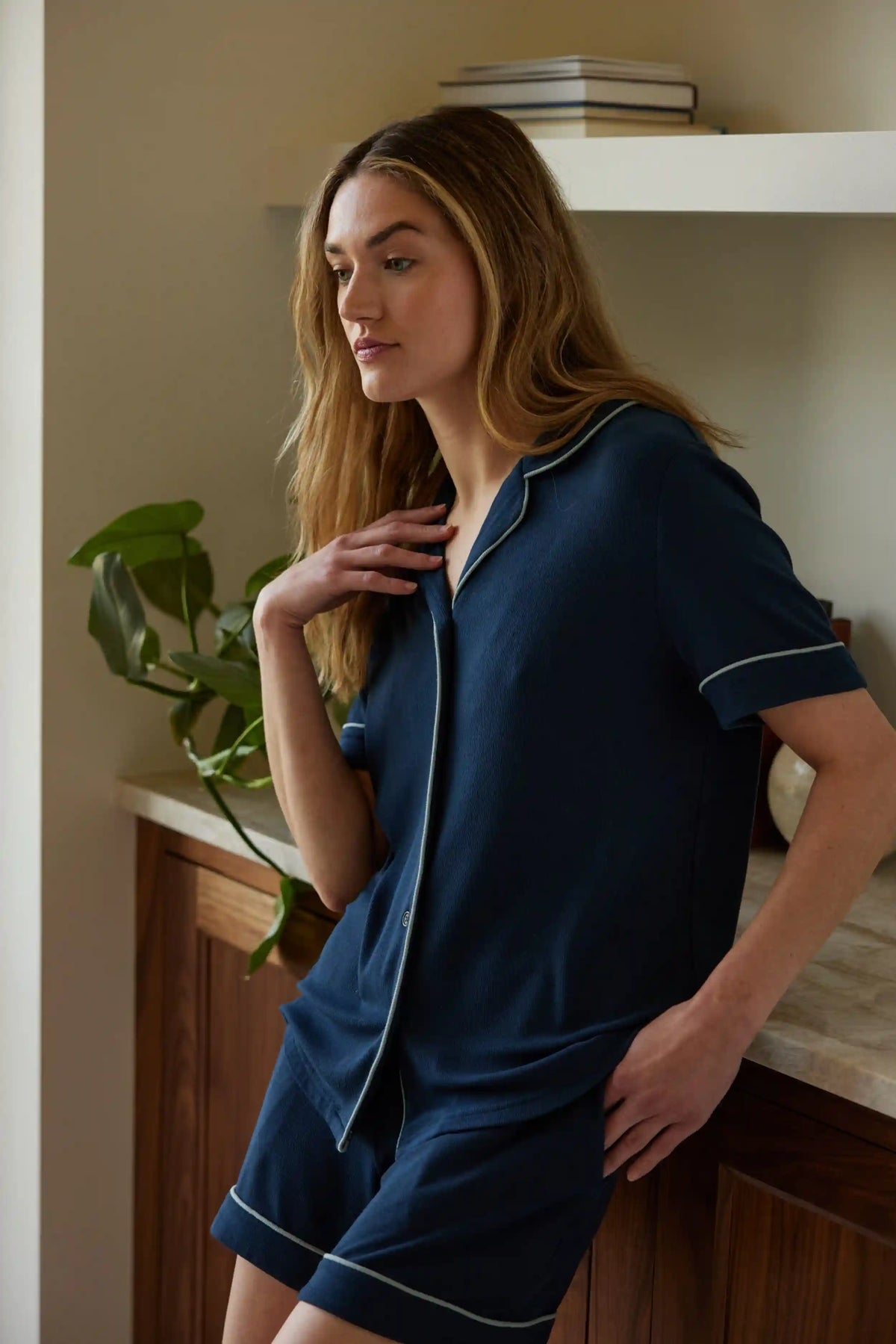 Women's Bamboo Rib-Knit Classic Pajama Short