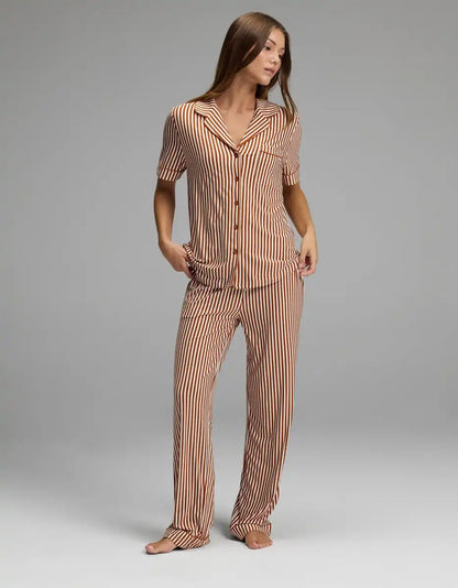 Women's Bamboo Stretch-Knit Short Sleeve Pajama Top