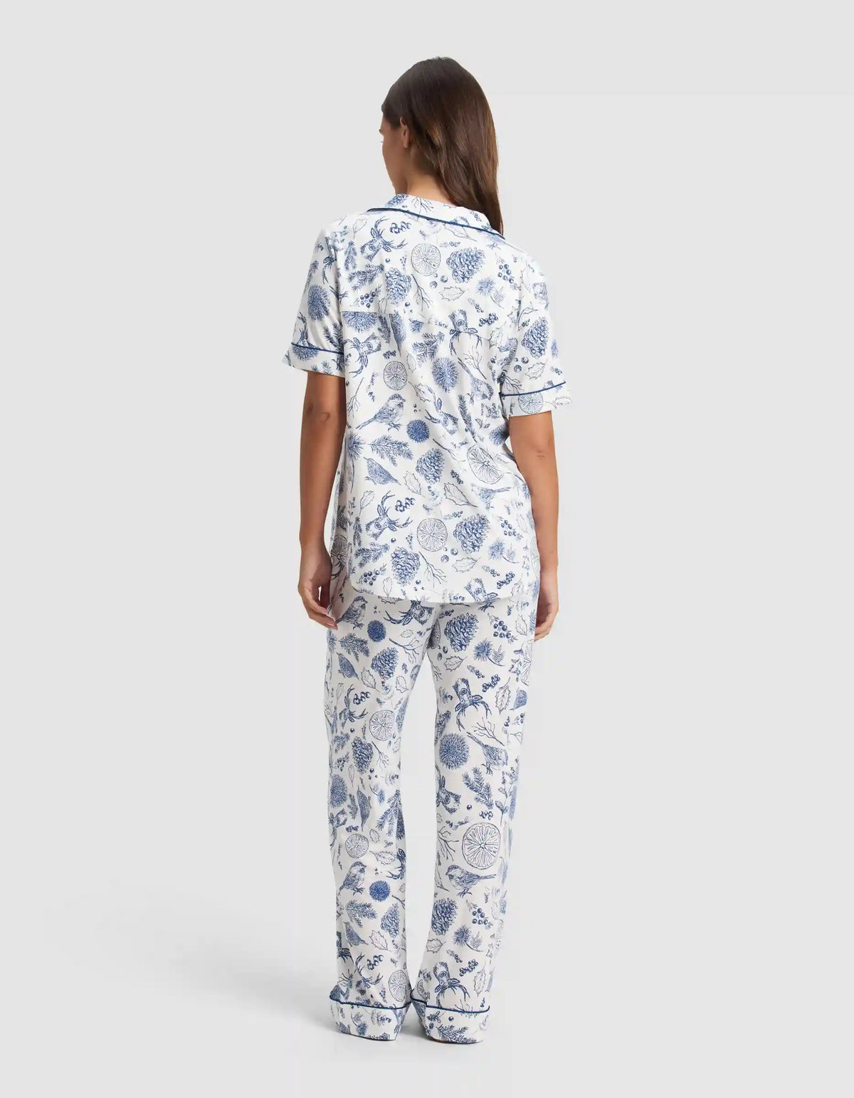 Women's Bamboo Stretch-Knit Short Sleeve & Pant Pajama Set - Last Chance