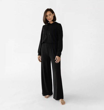 Women's Brushed Bamboo Wide Leg Pull On Pant TALL - Last Chance