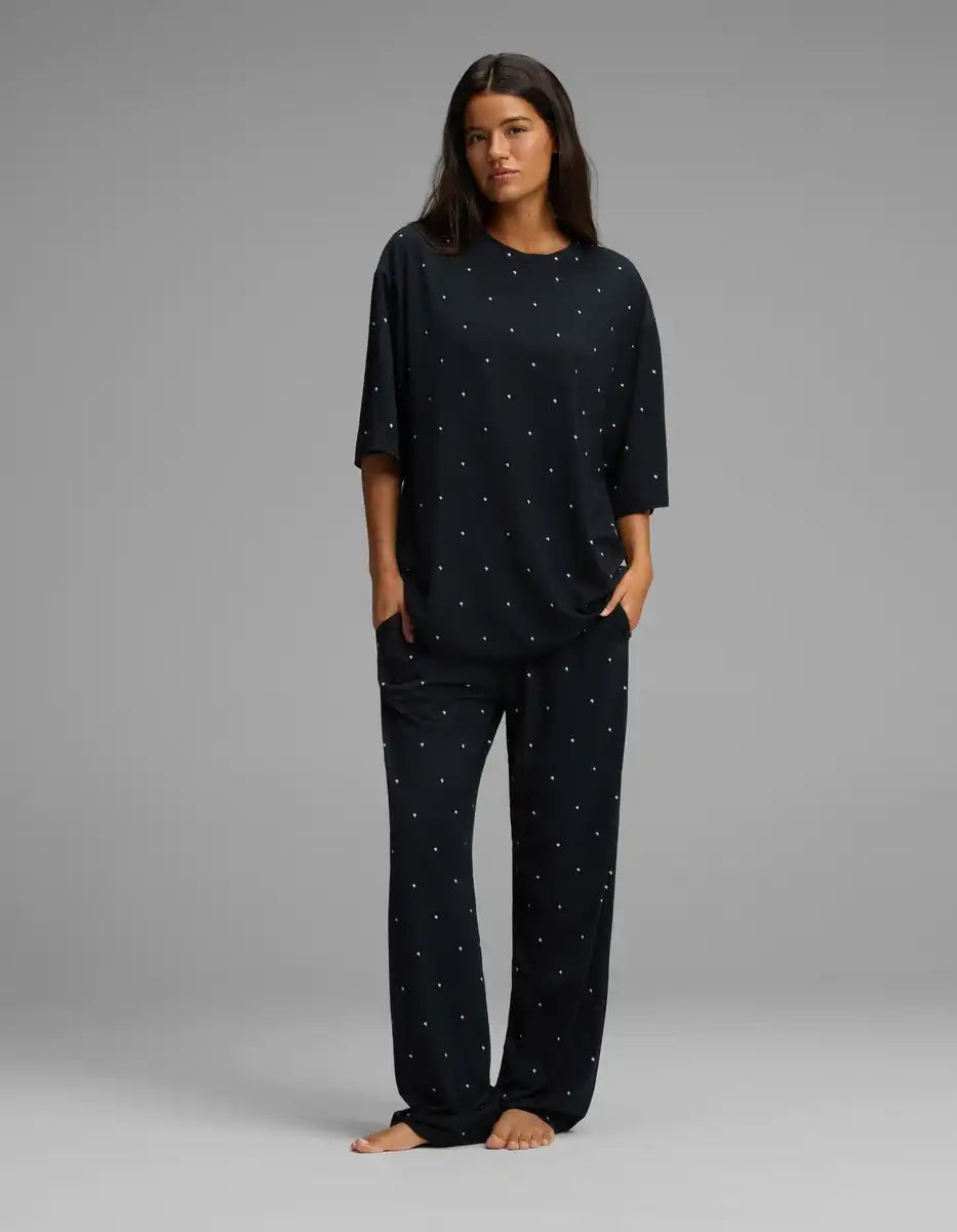 Women's First Layer Boyfriend Sleep Tee & Pajama Pant Set
