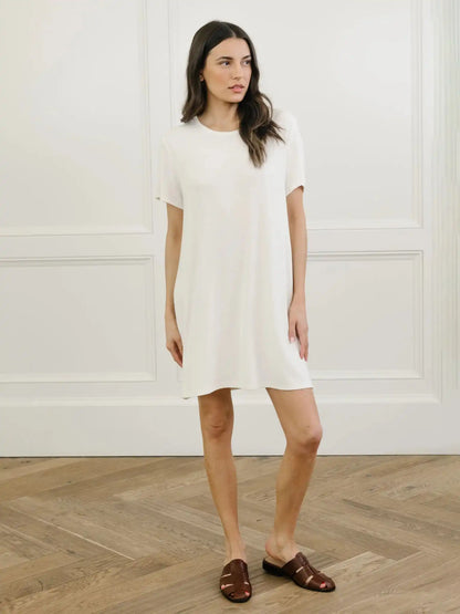 Women's Bamboo Rib-Knit Boyfriend Sleep Dress