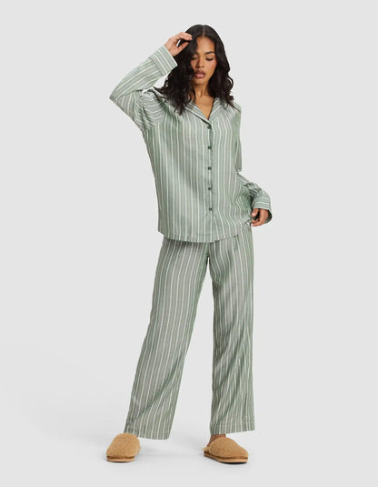Women's Soft Woven Long Sleeve Pajama Set - Last Chance