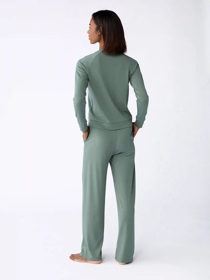 Women's Brushed Bamboo Wide Leg Pull On Pant TALL - Last Chance