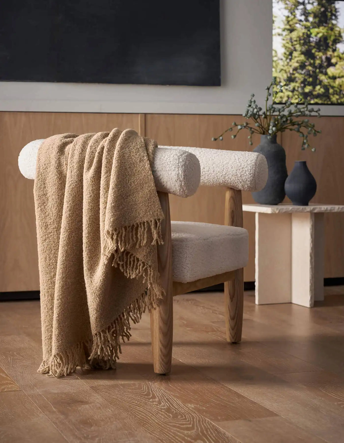 Alpaca Boucle Throw