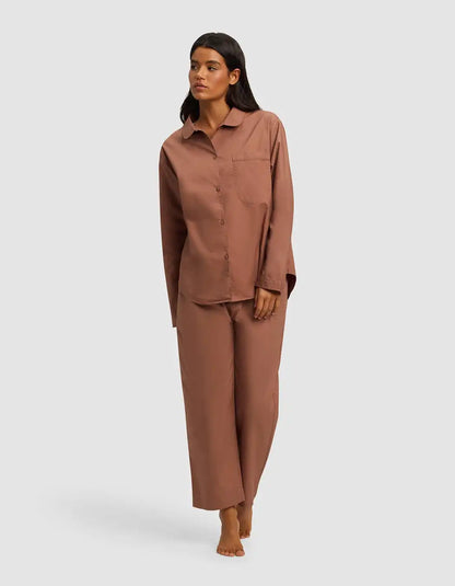 Women's Sutton Long Sleeve Cropped Pajama Set - Last Chance