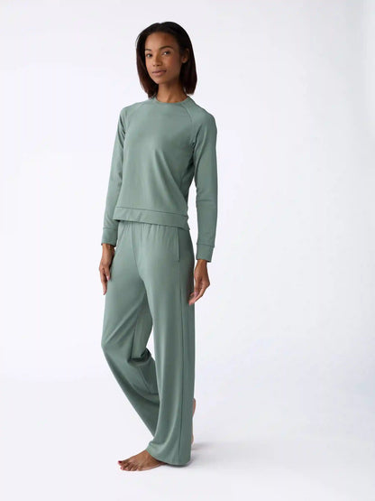 Women's Brushed Bamboo Wide Leg Pull On Pant TALL - Last Chance