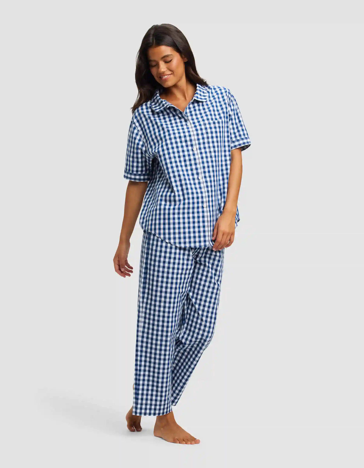 Women's Sutton Short Sleeve & Cropped Pajama Pant Set - Last Chance