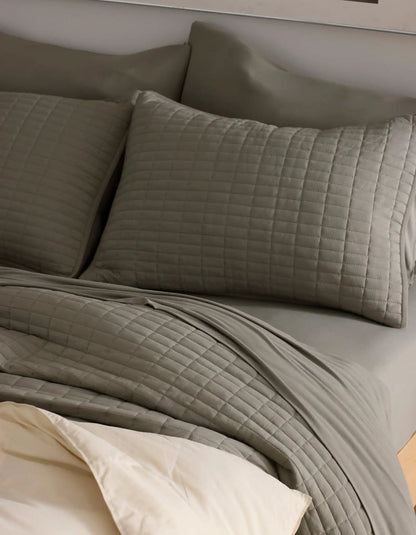 Bamboo Jersey Quilted Shams
