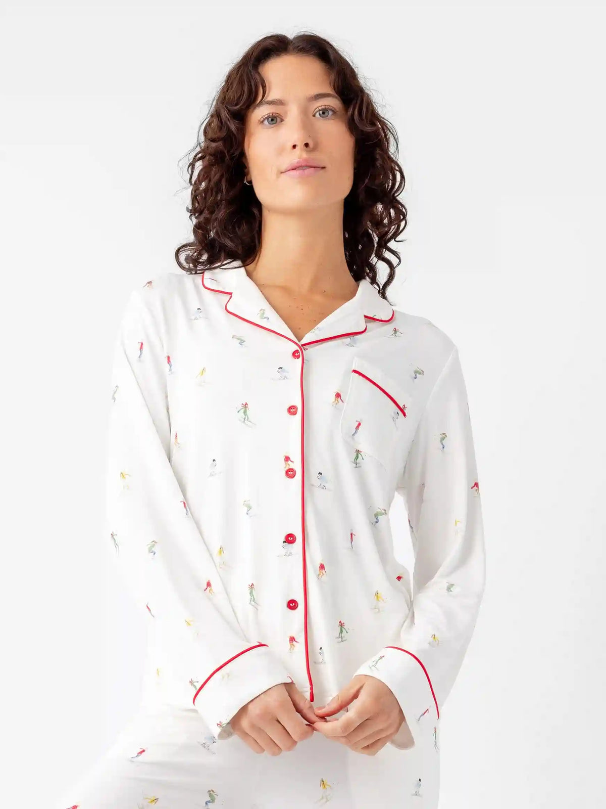 Women's Bamboo Stretch-Knit Long Sleeve Pajama Top - Last Chance