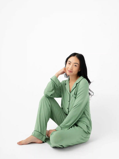 Women's Bamboo Stretch-Knit Long Sleeve Pajama Set - Last Chance