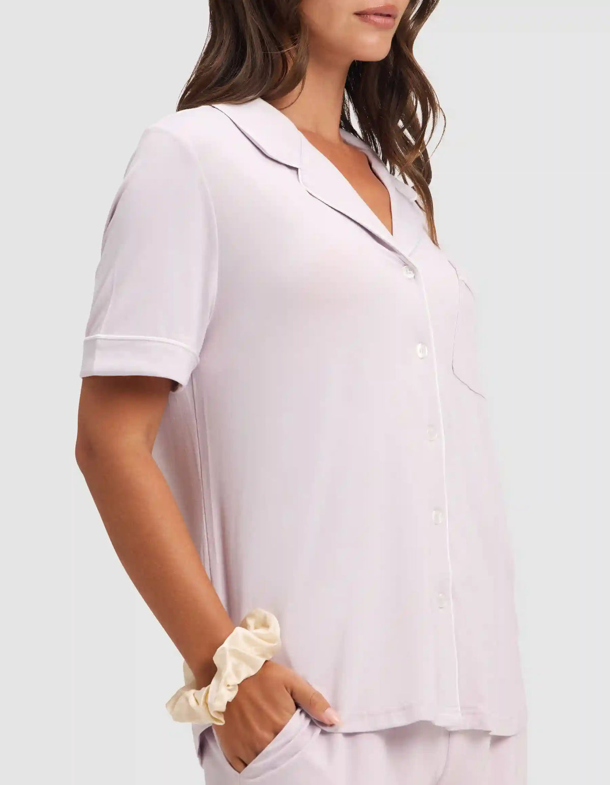 Women's Bamboo Stretch-Knit Short Sleeve Pajama Set