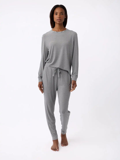 Women's Bamboo Stretch-Knit Long Sleeve Lounge Tee