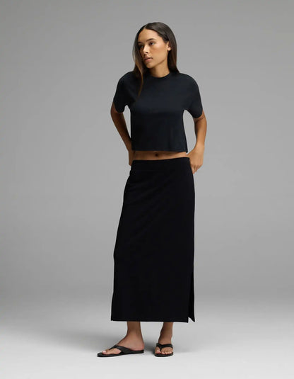 Women's Brushed Bamboo Midi Skirt