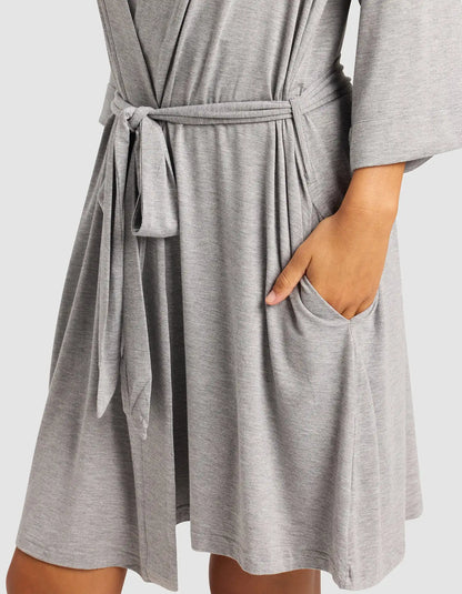 Women's Bamboo Stretch-Knit Kimono Robe