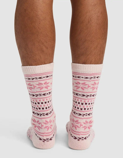 Snowflake Plush Lounge Calf Sock