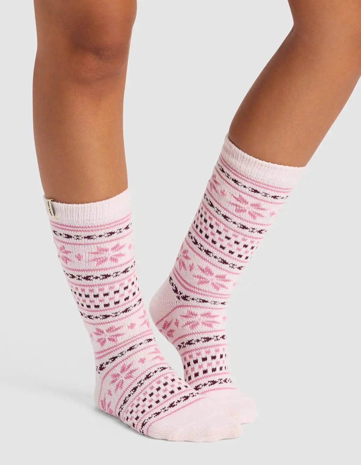 Snowflake Plush Lounge Calf Sock