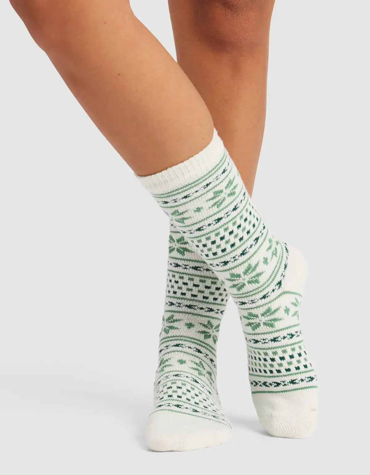 Snowflake Plush Lounge Calf Sock