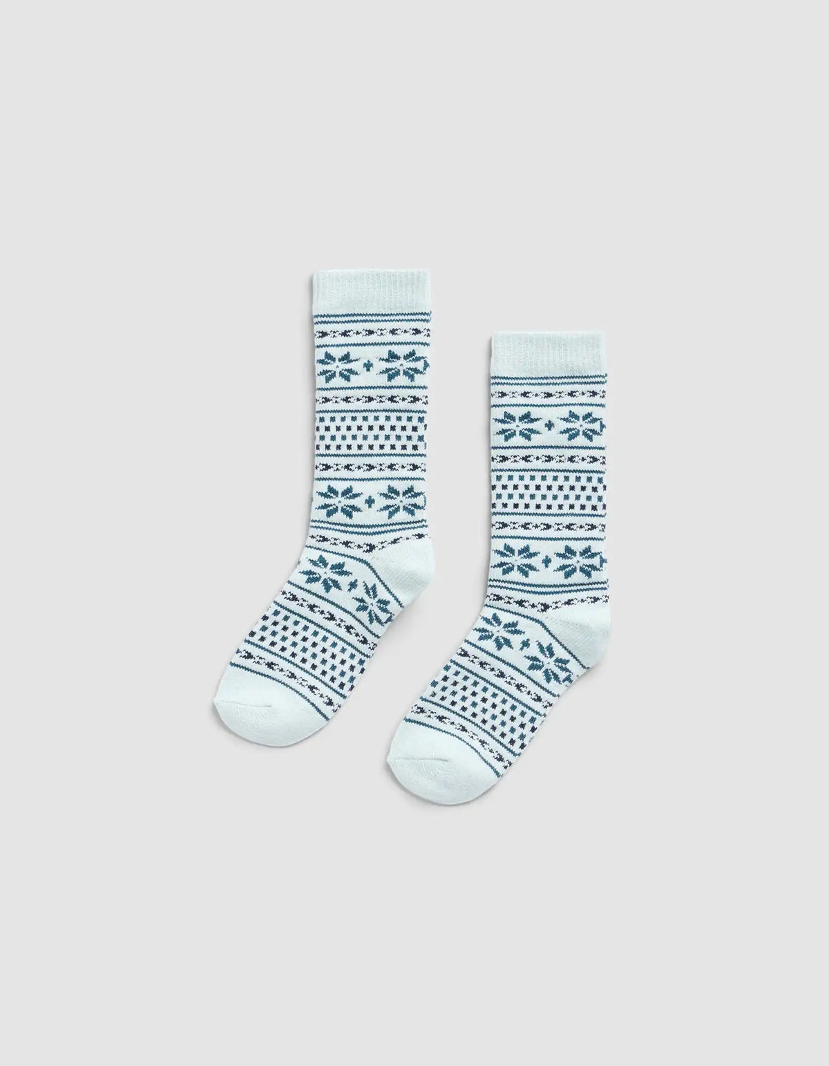 Snowflake Plush Lounge Calf Sock