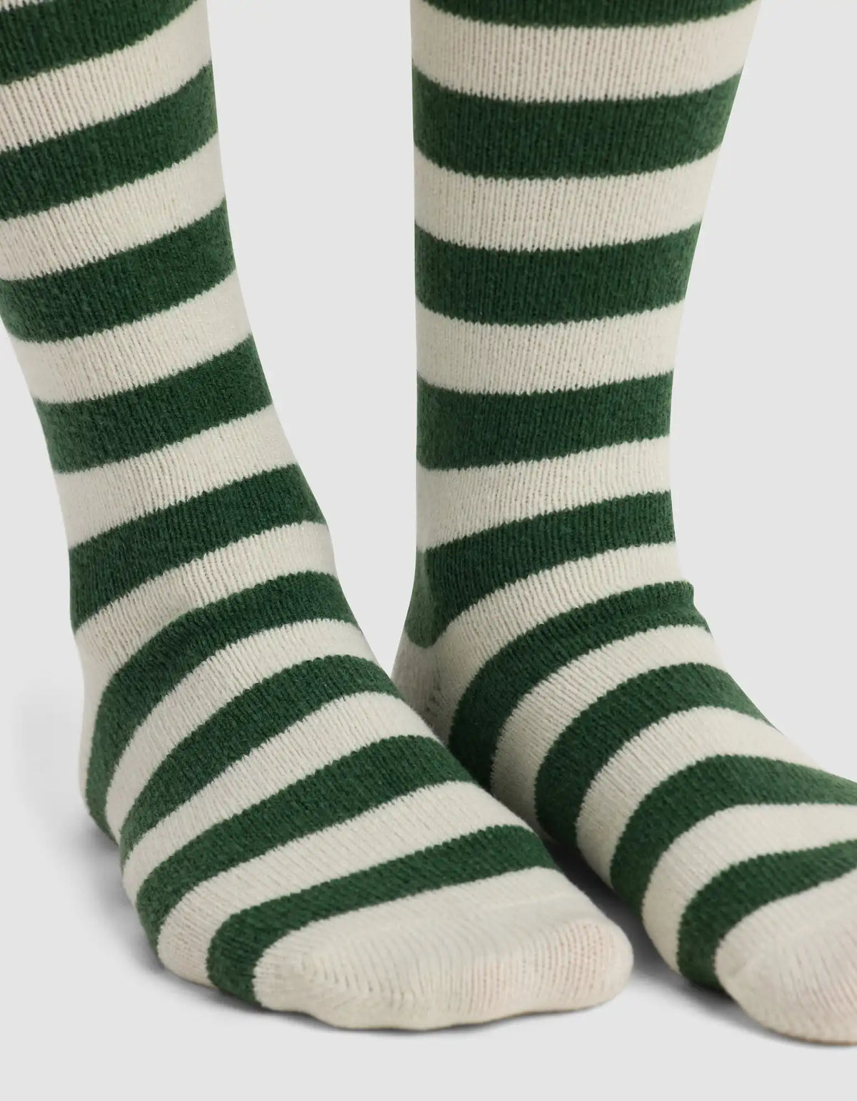 Striped Plush Lounge Calf Sock