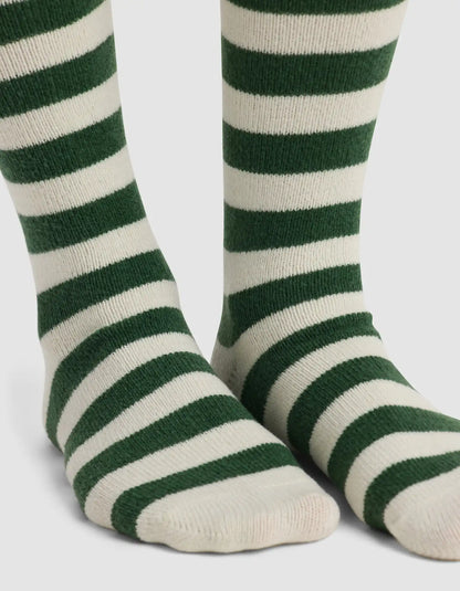 Striped Plush Lounge Calf Sock