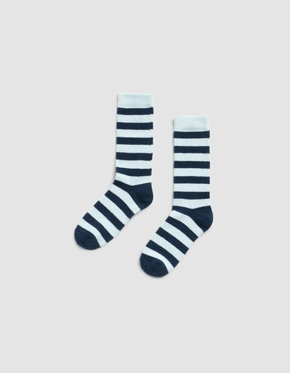 Striped Plush Lounge Calf Sock