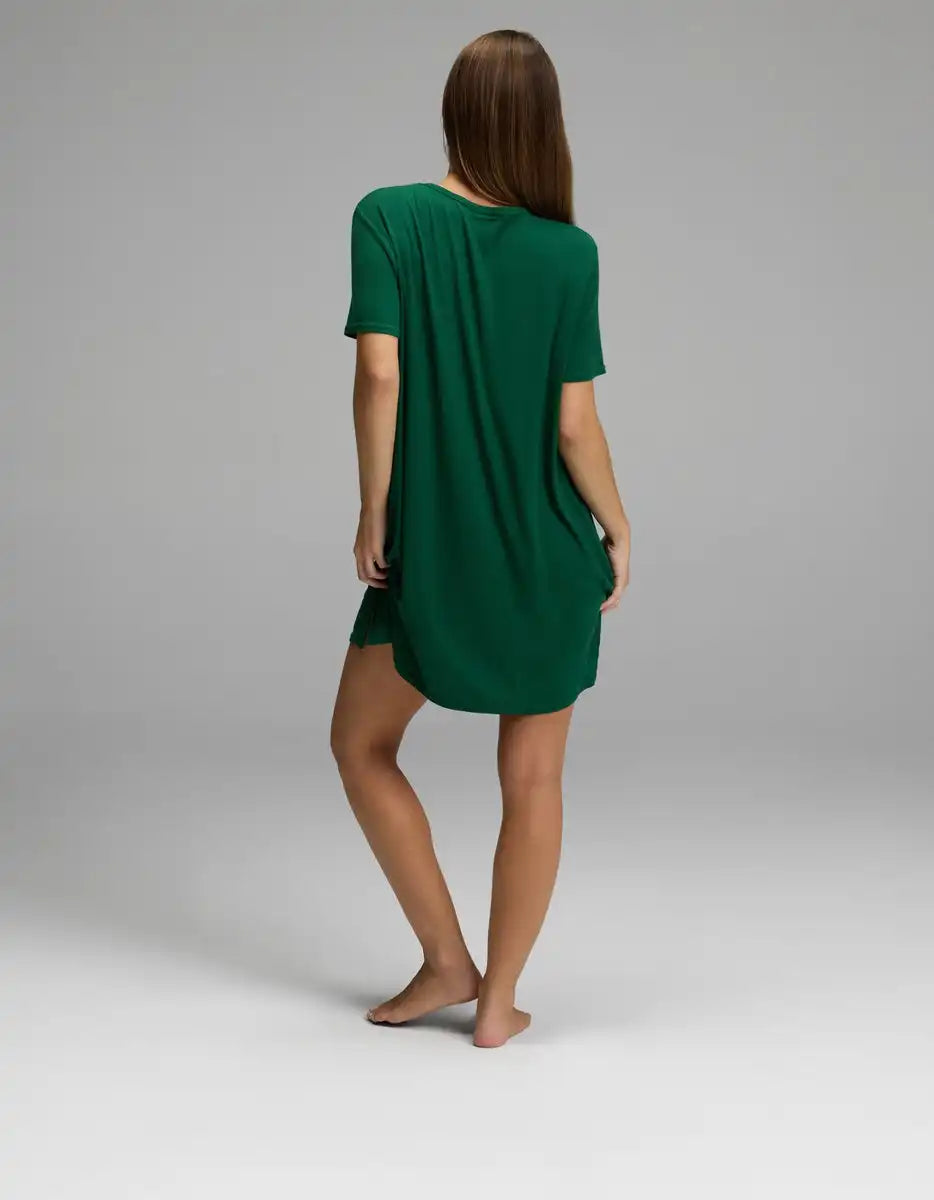 Women's Bamboo Rib-Knit Boyfriend Sleep Dress