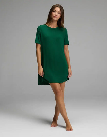 Women's Bamboo Rib-Knit Boyfriend Sleep Dress