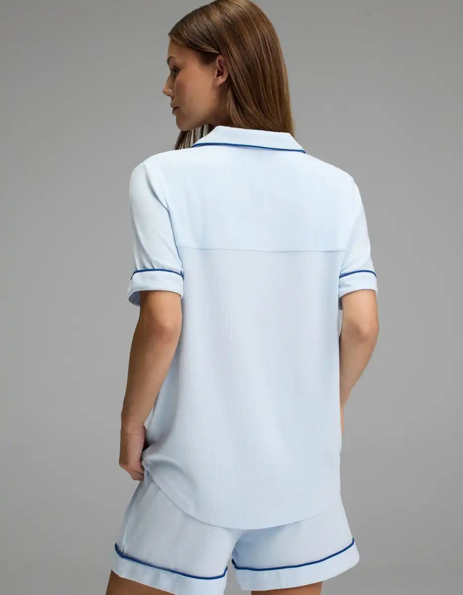 Women's Bamboo Rib-Knit Classic Short Sleeve Pajama Top