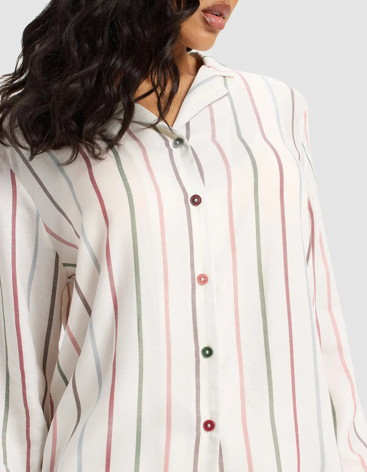 Women's Soft Woven Long Sleeve Pajama Top