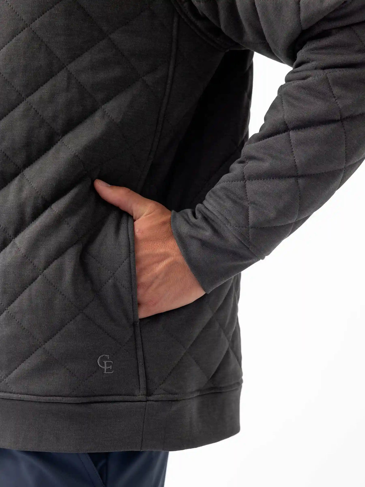 Men's Brushed Bamboo Quilted Snap Pullover