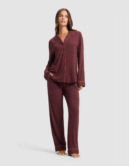 Women's Bamboo Stretch-Knit Long Sleeve Pajama Top
