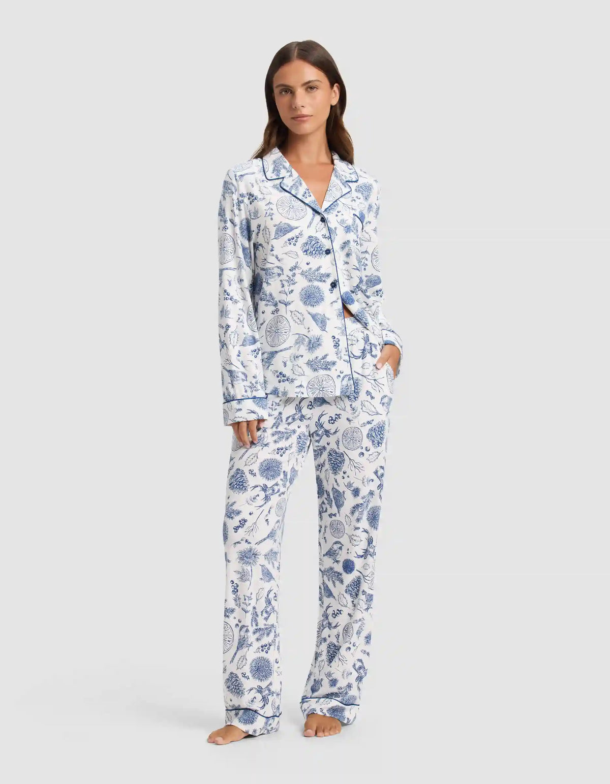 Women's Bamboo Stretch-Knit Long Sleeve Pajama Set - Last Chance