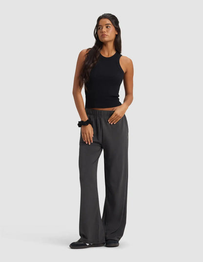 Women's Brushed Bamboo Wide Leg Pull On Pant TALL - Last Chance