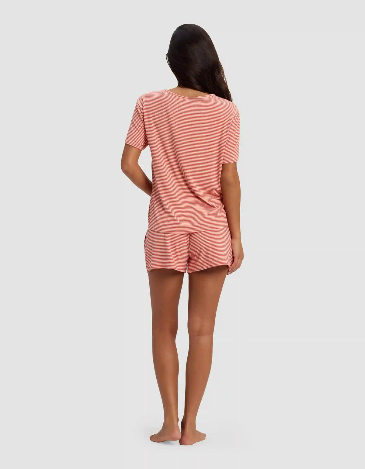 Women's Bamboo Stretch-Knit Lounge Tee & Shorts Set