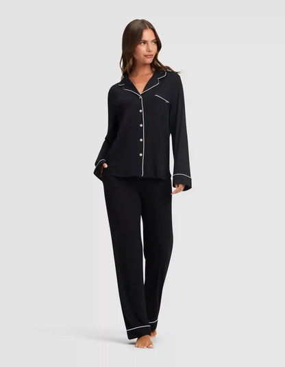 Women's Bamboo Stretch-Knit Long Sleeve Pajama Set